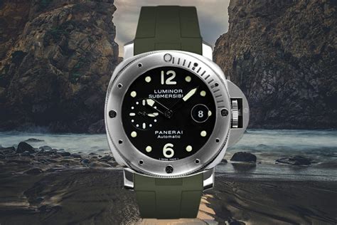 panerai green rubber|ww panerai rubber straps.